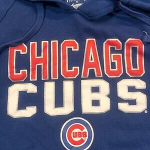 MLB Chicago Cubs Youth Hoodie Large SPELLOUT Logo Sweatshirt Baseball Blue